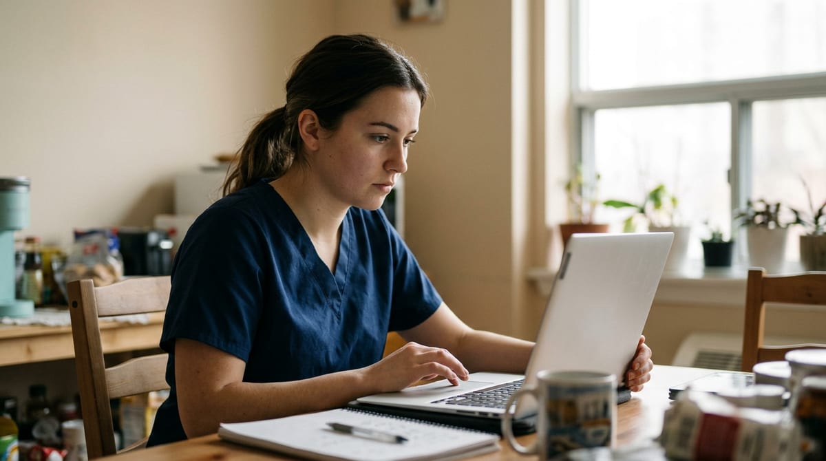 Filling out a PSW job application